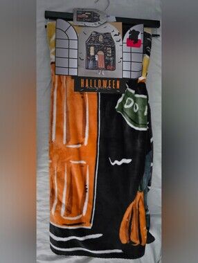 Halloween Nights Blanket Throw Hunted House
